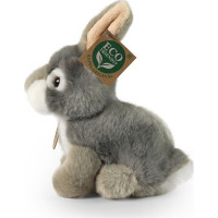 Rappa Plyšový králik sivý sediaci 16 cm ECO-FRIENDLY