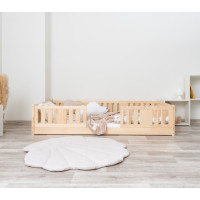 Detská Montessori posteľ z masívu borovice NIKO - 190x90 cm