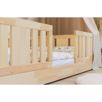 Detská Montessori posteľ z masívu borovice NIKO - 180x80 cm