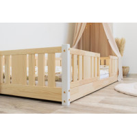 Detská Montessori posteľ z masívu borovice NIKO - 200x90 cm