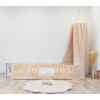 Detská Montessori posteľ z masívu borovice NIKO - 180x80 cm