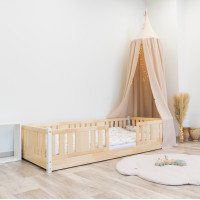 Detská Montessori posteľ z masívu borovice NIKO - 200x90 cm