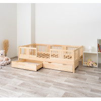 Detská posteľ z masívu borovice LUNA 20 - 200x90 cm