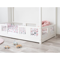 Detská domčeková Montessori posteľ z masívu borovice LUNA S - 190x90 cm