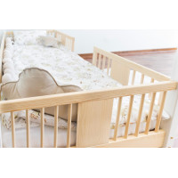 Detská domčeková Montessori posteľ z masívu borovice LUNA S - 200x90 cm