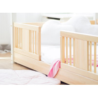 Detská domčeková Montessori posteľ z masívu borovice LUNA S - 200x90 cm