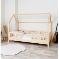 Detská domčeková posteľ z masívu borovice LUNA L 10 - 180x80 cm