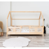 Detská domčeková posteľ z masívu borovice LUNA L 10 - 200x90 cm