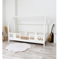 Detská domčeková posteľ z masívu borovice LUNA L 10 - 180x80 cm