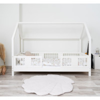 Detská domčeková posteľ z masívu borovice LUNA L 10 - 160x80 cm