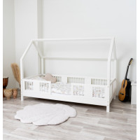 Detská domčeková posteľ z masívu borovice LUNA L 10 - 200x90 cm