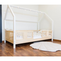 Detská domčeková posteľ z masívu borovice LUNA L 10 - 190x90 cm