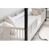 Detská domčeková posteľ z masívu borovice LUNA L 10 - 180x80 cm