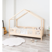 Detská domčeková posteľ z masívu borovice LUNA S 10 - 180x80 cm