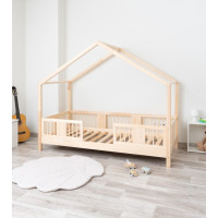 Detská domčeková posteľ z masívu borovice LUNA S 10 - 200x90 cm