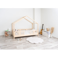 Detská domčeková posteľ z masívu borovice LUNA S 10 - 180x80 cm