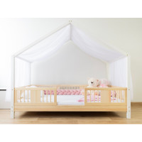 Detská domčeková posteľ z masívu borovice LUNA S 10 - 160x80 cm