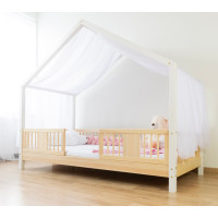 Detská domčeková posteľ z masívu borovice LUNA S 10 - 160x80 cm