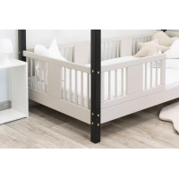 Detská domčeková posteľ z masívu borovice LUNA S 10 - 160x80 cm