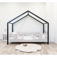 Detská domčeková posteľ z masívu borovice LUNA S 10 - 180x80 cm