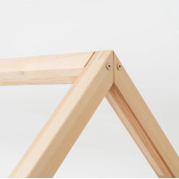 Detská domčeková Montessori posteľ z masívu borovice LUNA L - 200x90 cm