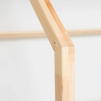 Detská domčeková Montessori posteľ z masívu borovice LUNA L - 180x80 cm