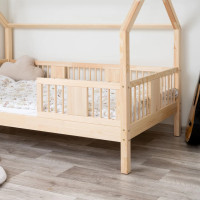 Detská domčeková posteľ z masívu borovice LUNA L 20 - 180x80 cm