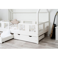 Detská domčeková posteľ z masívu borovice LUNA L 20 - 200x90 cm