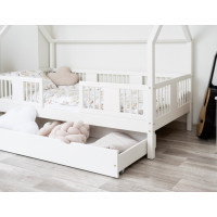 Detská domčeková posteľ z masívu borovice LUNA L 20 - 200x90 cm