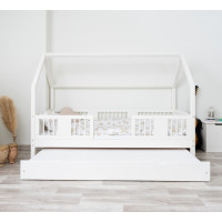 Detská domčeková posteľ z masívu borovice LUNA L 20 - 200x90 cm