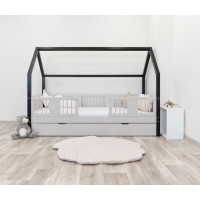 Detská domčeková posteľ z masívu borovice LUNA L 20 - 180x80 cm