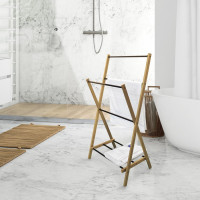 Aqualine WING skladací stojan na uteráky 58x103x35cm, jaseň SP854