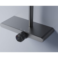 Sprchová súprava Rea BARI s termostatickou batériou a policou - titánová šedá