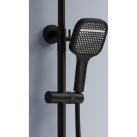 Sprchová súprava Rea BARI s termostatickou batériou a policou - čierna