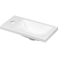 Aqualine Umývadlo nábytkové, liaty mramor, 37x18cm, biela LM370