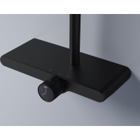 Sprchová súprava Rea BARI s termostatickou batériou a policou - čierna