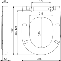 Isvea ABSOLUTE WC sedátko, Soft Close, Easy Take, biela 40R80200I