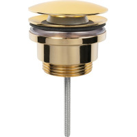 Sapho Umývadlová výpusť 5/4“, click-clack, veľká zátka, 5-65mm, zlato CV1110G