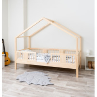 Detská domčeková posteľ z masívu borovice LUNA S 20 - 200x90 cm