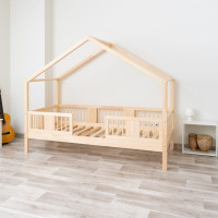 Detská domčeková posteľ z masívu borovice LUNA S 20 - 200x90 cm