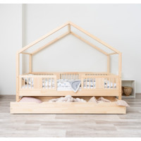Detská domčeková posteľ z masívu borovice LUNA S 20 - 190x90 cm