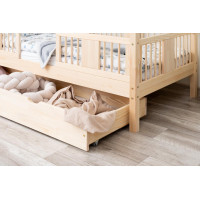 Detská domčeková posteľ z masívu borovice LUNA S 20 - 200x90 cm