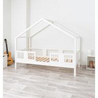 Detská domčeková posteľ z masívu borovice LUNA S 20 - 200x90 cm