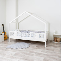 Detská domčeková posteľ z masívu borovice LUNA S 20 - 160x80 cm
