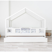 Detská domčeková posteľ z masívu borovice LUNA S 20 - 160x80 cm