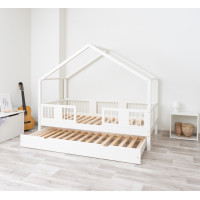 Detská domčeková posteľ z masívu borovice LUNA S 20 - 200x90 cm