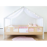 Detská domčeková posteľ z masívu borovice LUNA S 20 - 200x90 cm