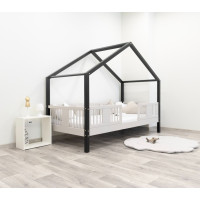 Detská domčeková posteľ z masívu borovice LUNA S 20 - 180x80 cm