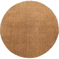 Moderný koberec SHAGGY CAMIL okrúhly - svetlo hnedý