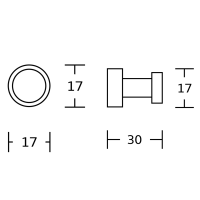 Aqualine SAMBA háčik 30mm, 1 ks, čierna mat SB222-1
